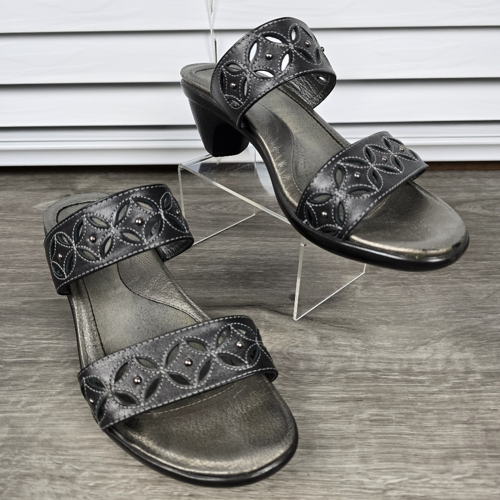NAOT Palace Metallic Road Leather Sandals